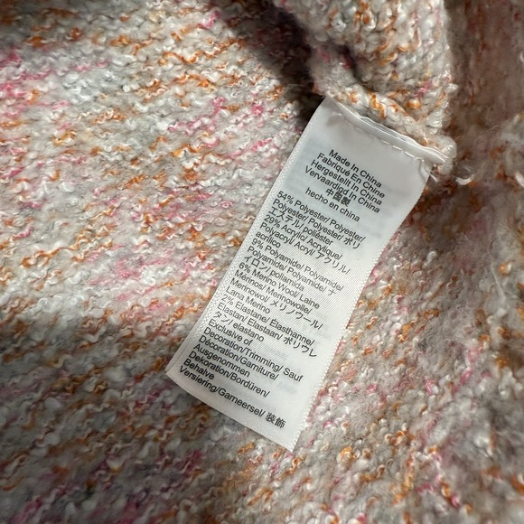J. Crew Marled Sweater Lady Jacket in Ice Pink Size Medium - Picture 5 of 8